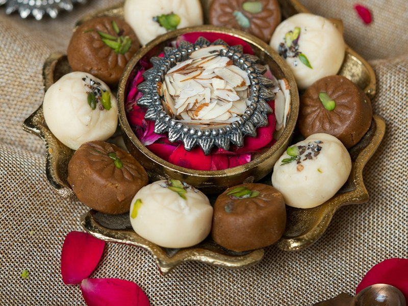 Assorted sweets and snacks gift platter